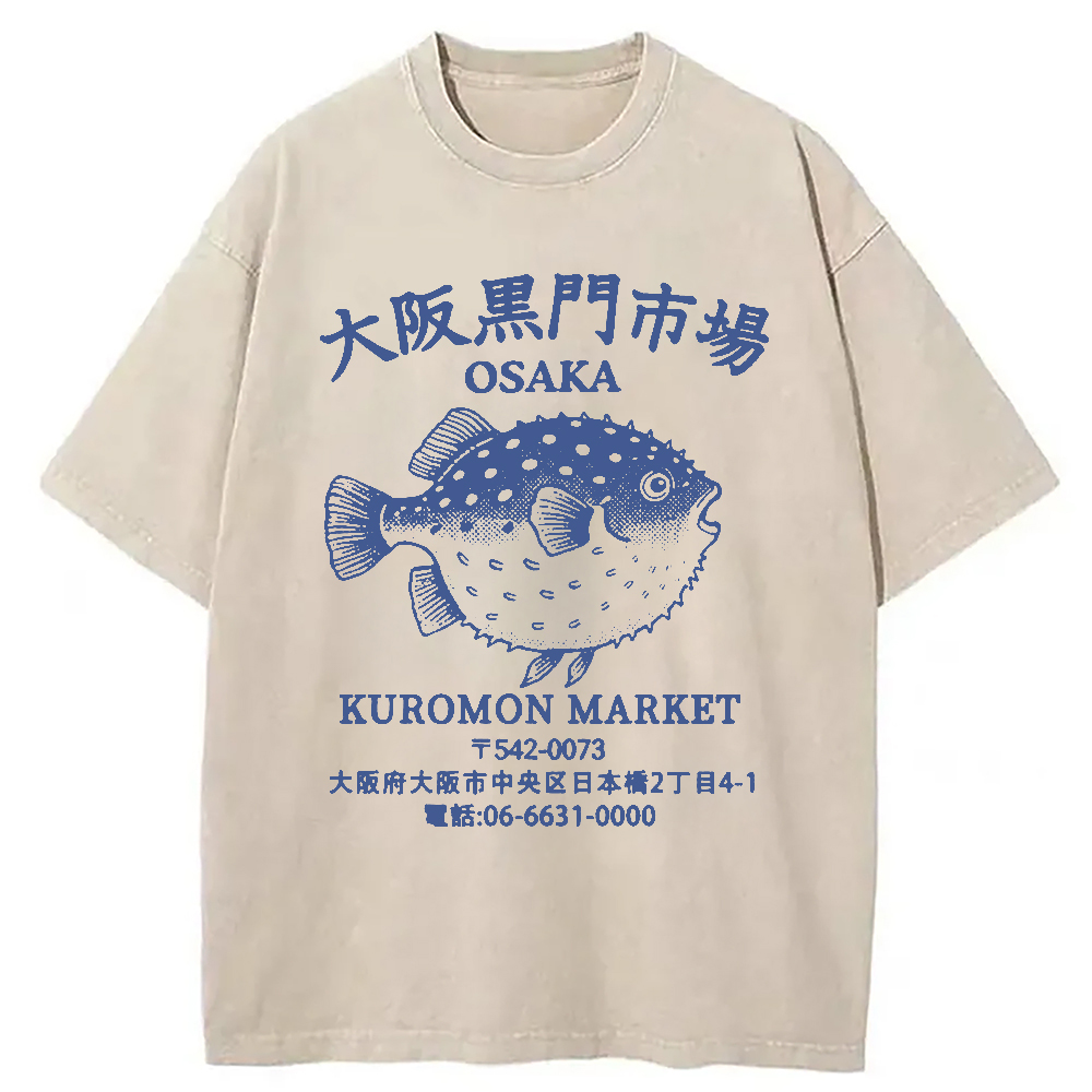 Modecanvas Osaka Fish Market Washed T-Shirt