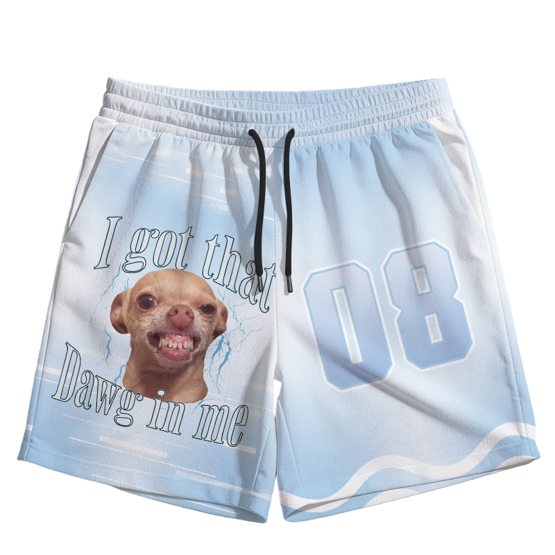 Modecanvas Chihuahua Funny Meme Jersey Short