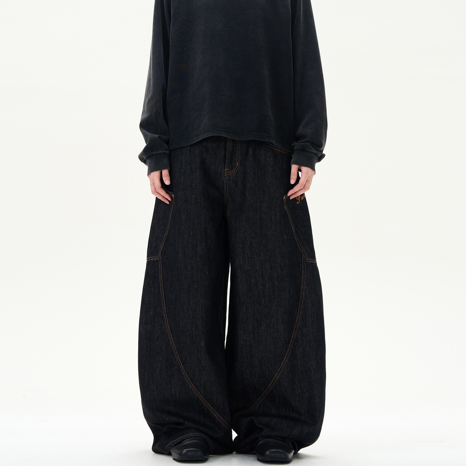 Modecanvas Black Scimitar Jeans