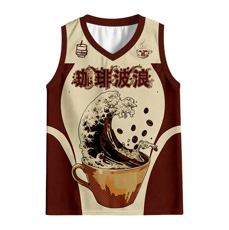 Modecanvas Coffee Wave Japanese Jersey Tank