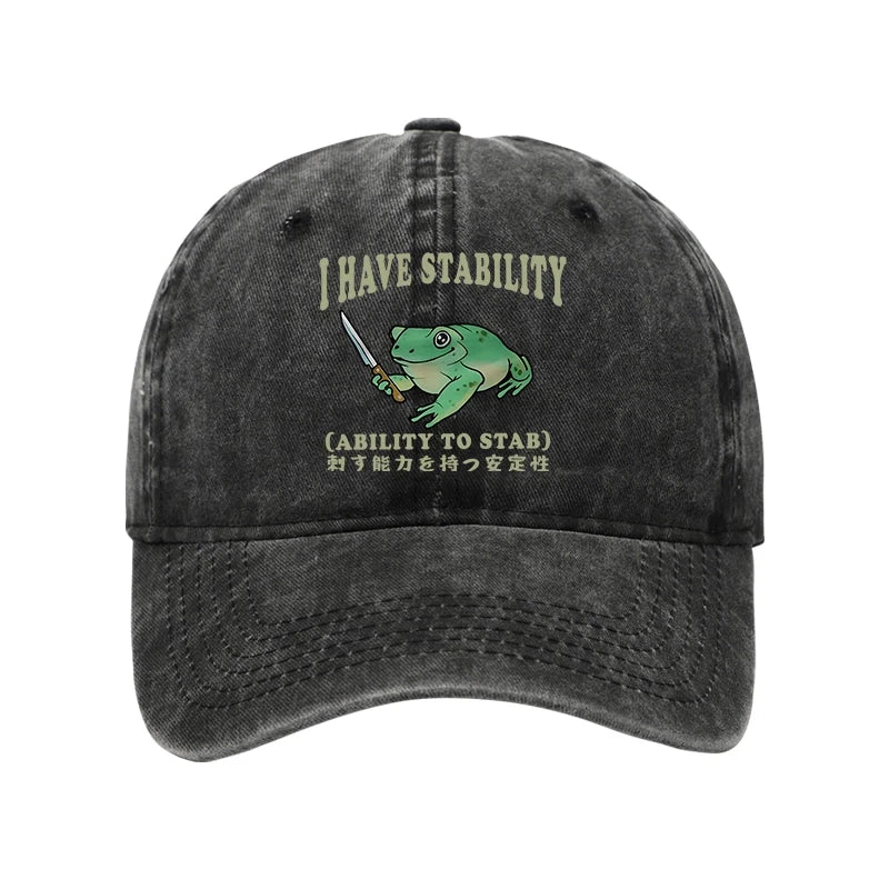 Modecanvas Mentally Stable Assassin Frog Washed Cap-modecanvas