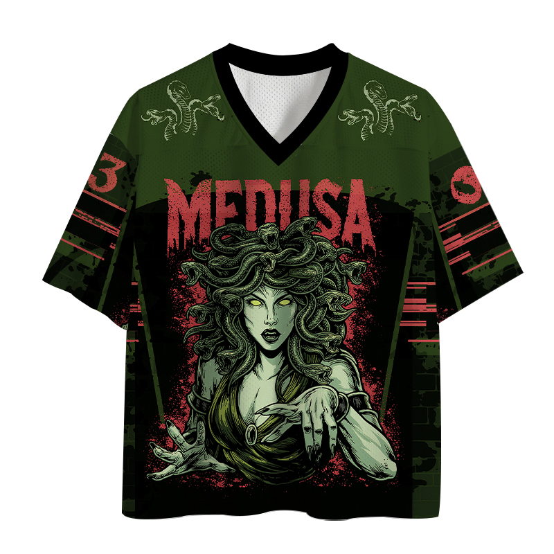 Modecanvas Cuesed Fate Gaze of Stone Mesh Jersey-modecanvas