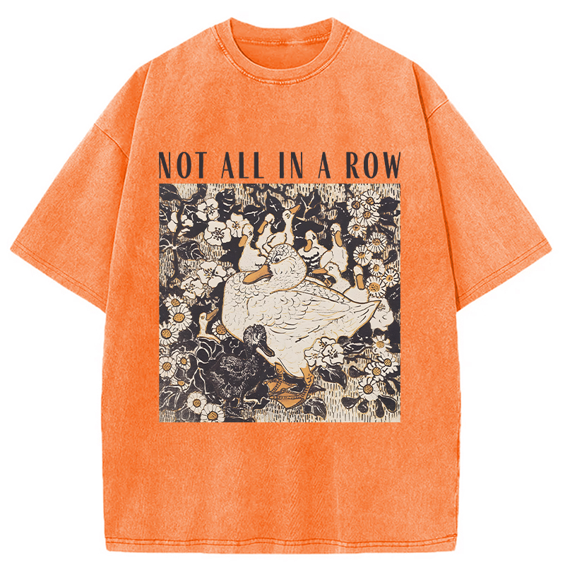 Modecanvas Ducks Not in A Row Washed T-Shirt