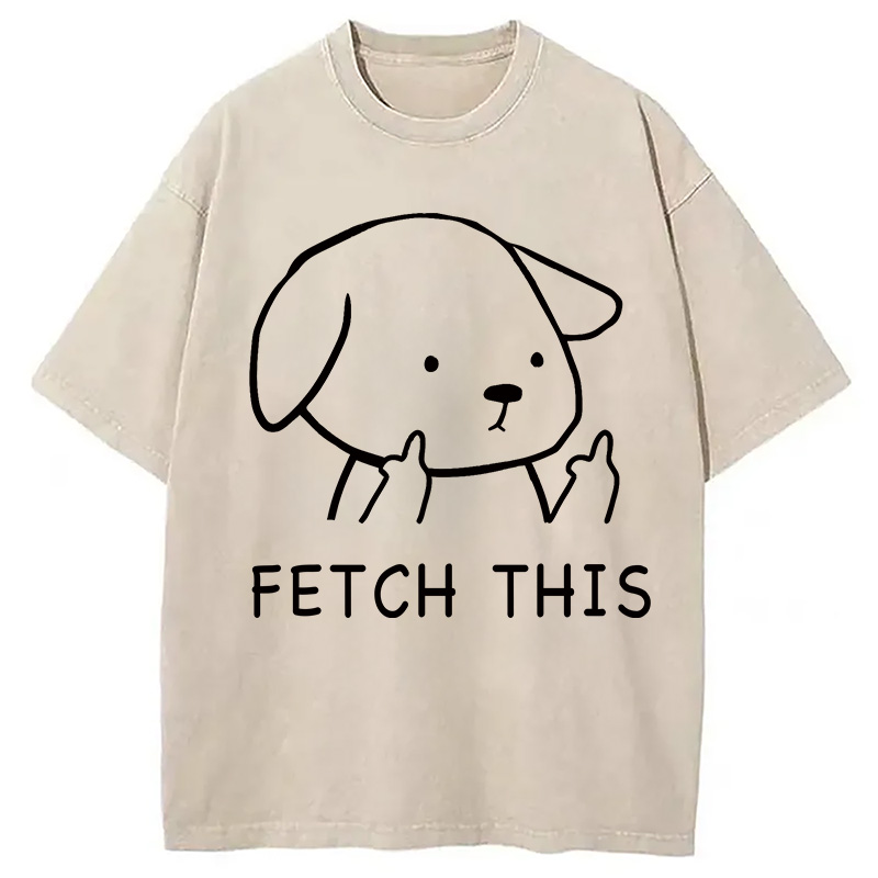 Modecanvas Fetch This Dog Washed T-Shirt