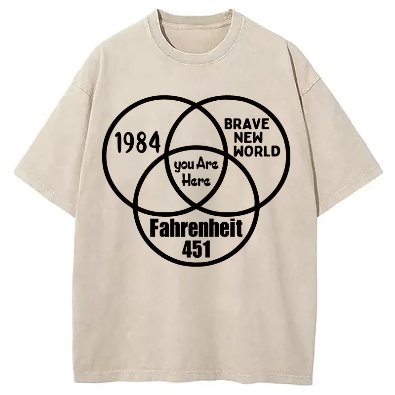 Modecanvas Multidimensional Thinking Washed T-Shirt