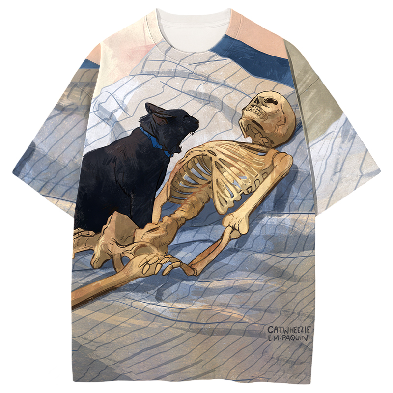 Modeocanvas Wake up Human All Over Print T-shirt-modecanvas