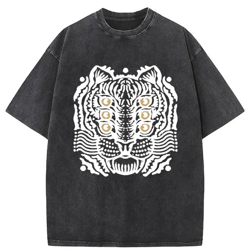 Modecanvas Six-eyed Cat Japanese Washed T-Shirt