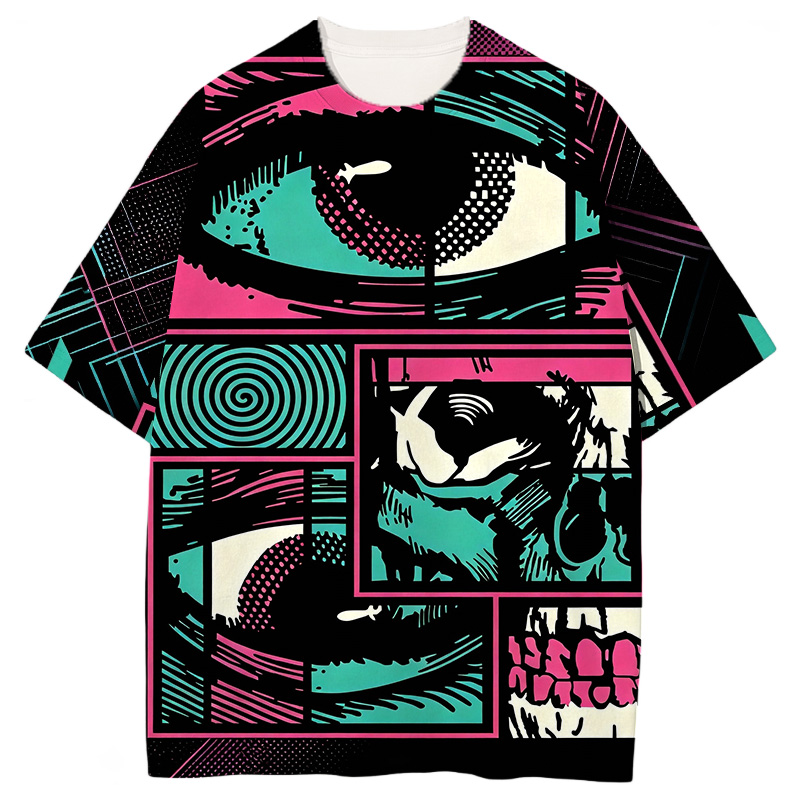 Modeocanvas Facial Fragments All Over Print T-shirt-modecanvas