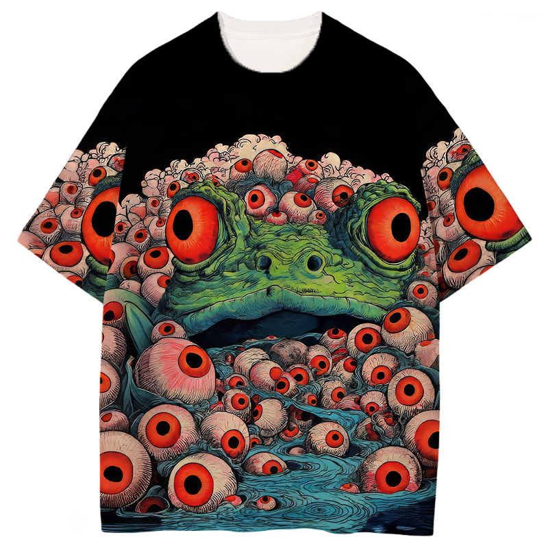 Modeocanvas Disgusting Frog All Over Print T-shirt-modecanvas