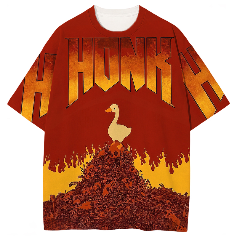 Modeocanvas Honk Duck All Over Print T-shirt-modecanvas