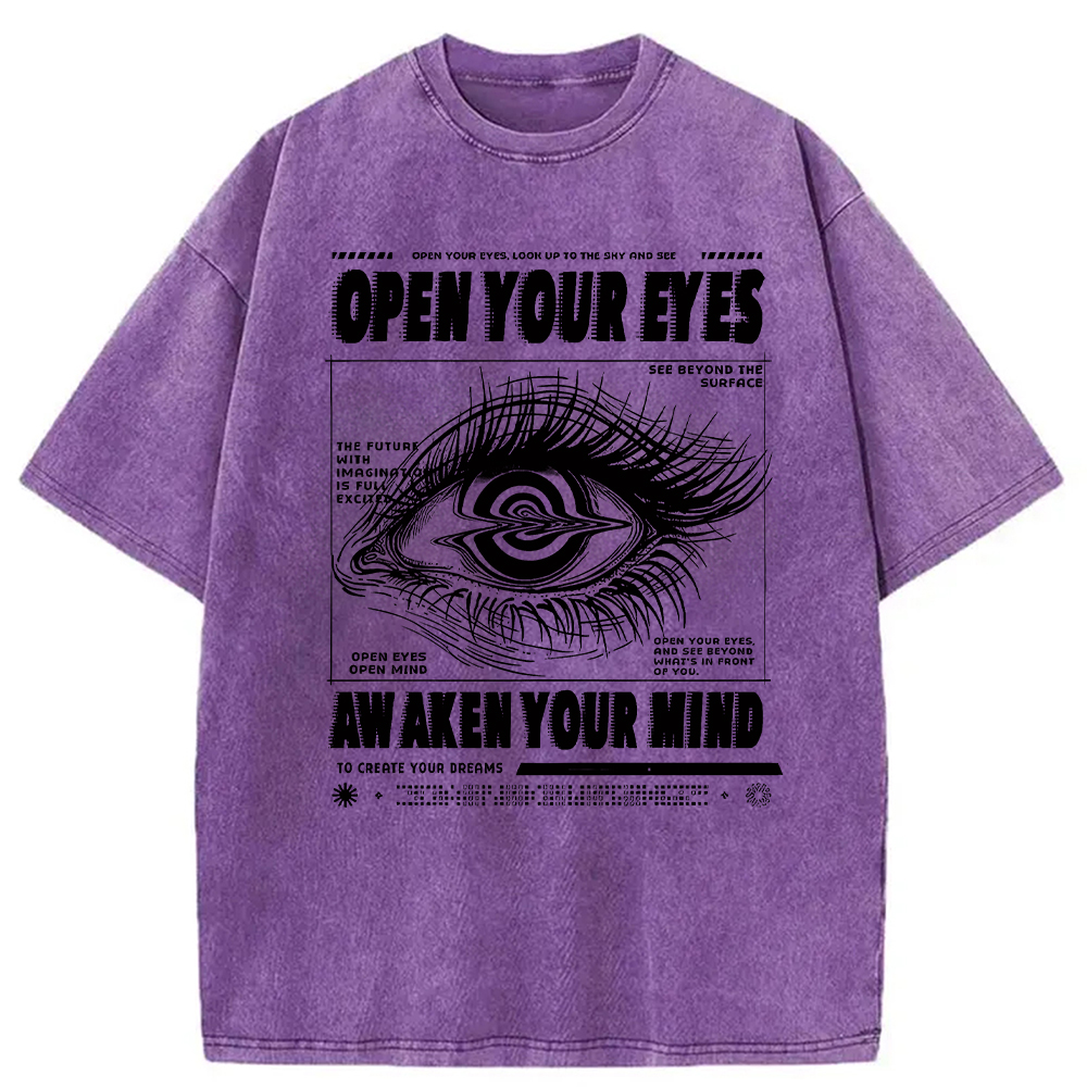 Modecanvas Open Eyes Washed T-Shirt
