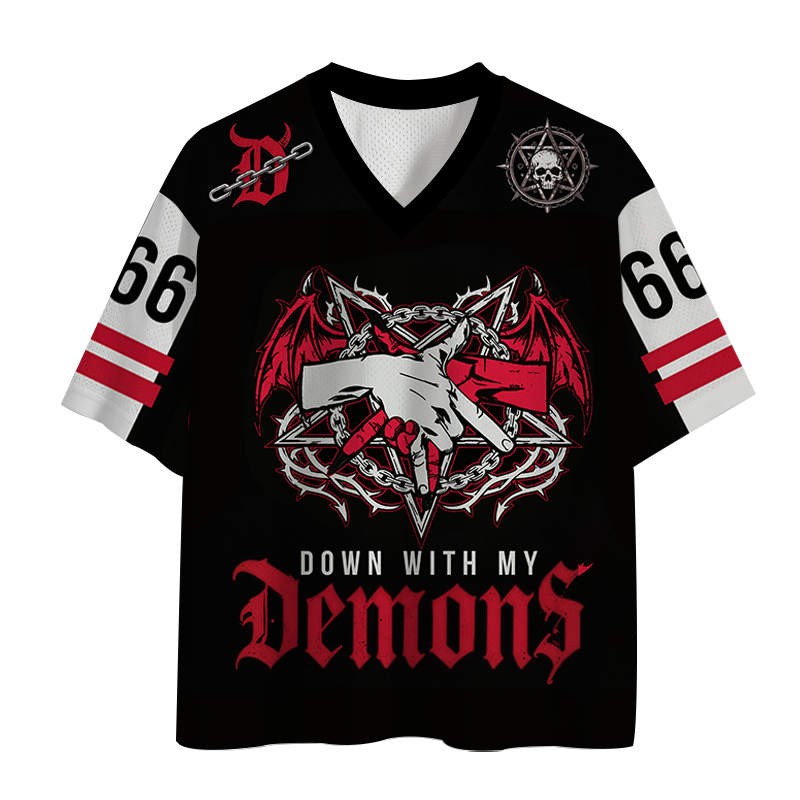 Modecanvas Down with My Demons Mesh Jersey-modecanvas