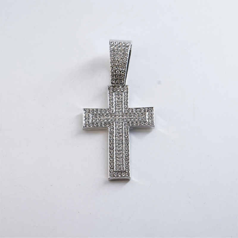 Modecanvas Cross Rhombus Hip-hop Necklace