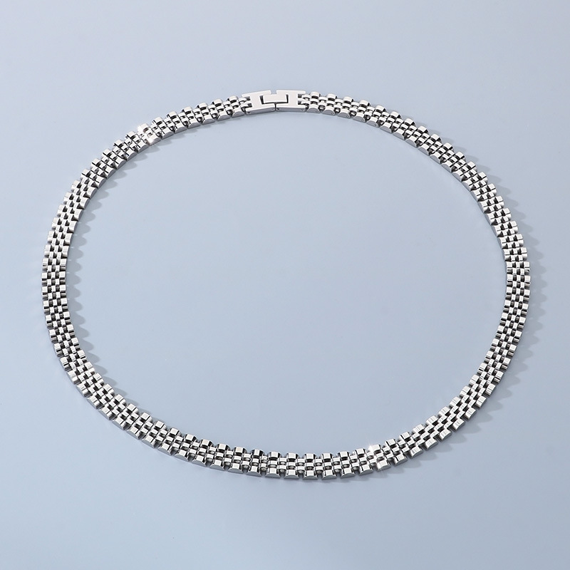 Modecanvas Titanium Steel Geometric Hip-hop Necklace