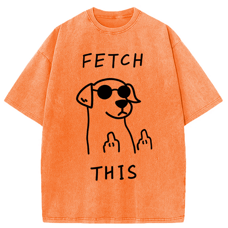 Modecanvas Rebellious Dog Washed T-Shirt-modecanvas