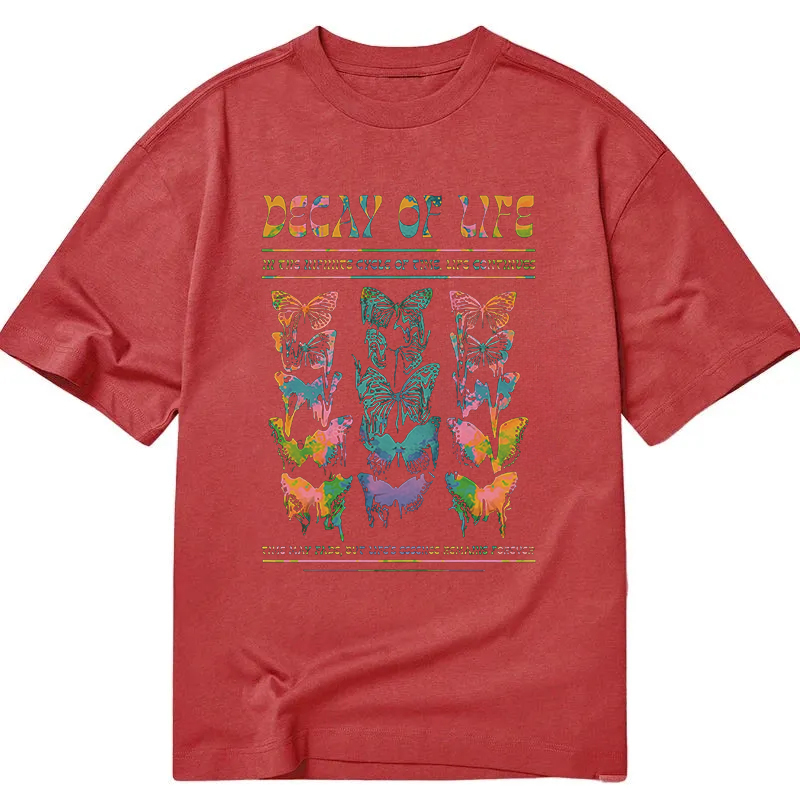 Modecanvas Decay Of Butterfly Life DTG Printing Classic T-Shirt-modecanvas