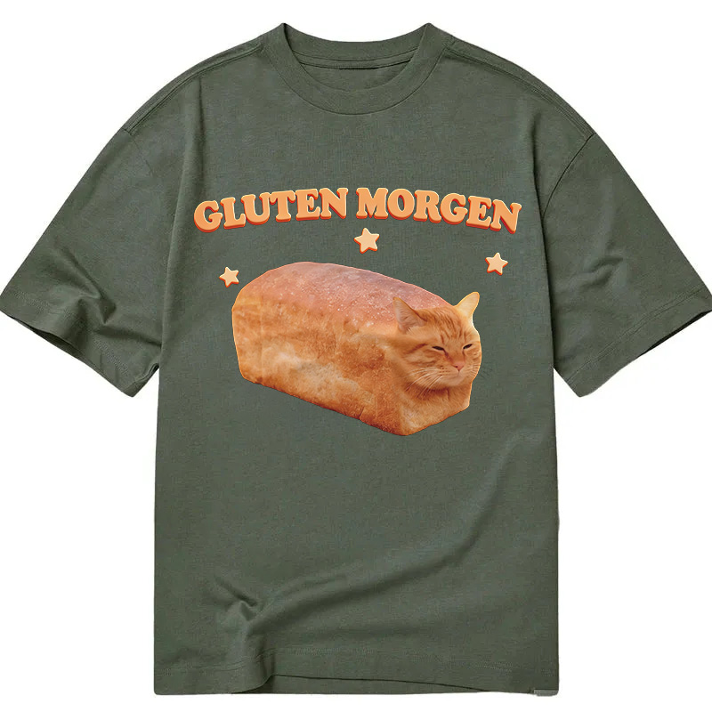 Modecanvas Silly Gluten Cat DTG Printing Classic T-Shirt-modecanvas