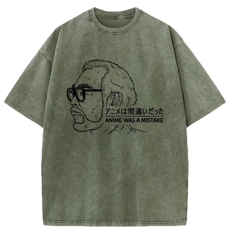 Modecanvas Anime Was A Mistake Washed T-Shirt