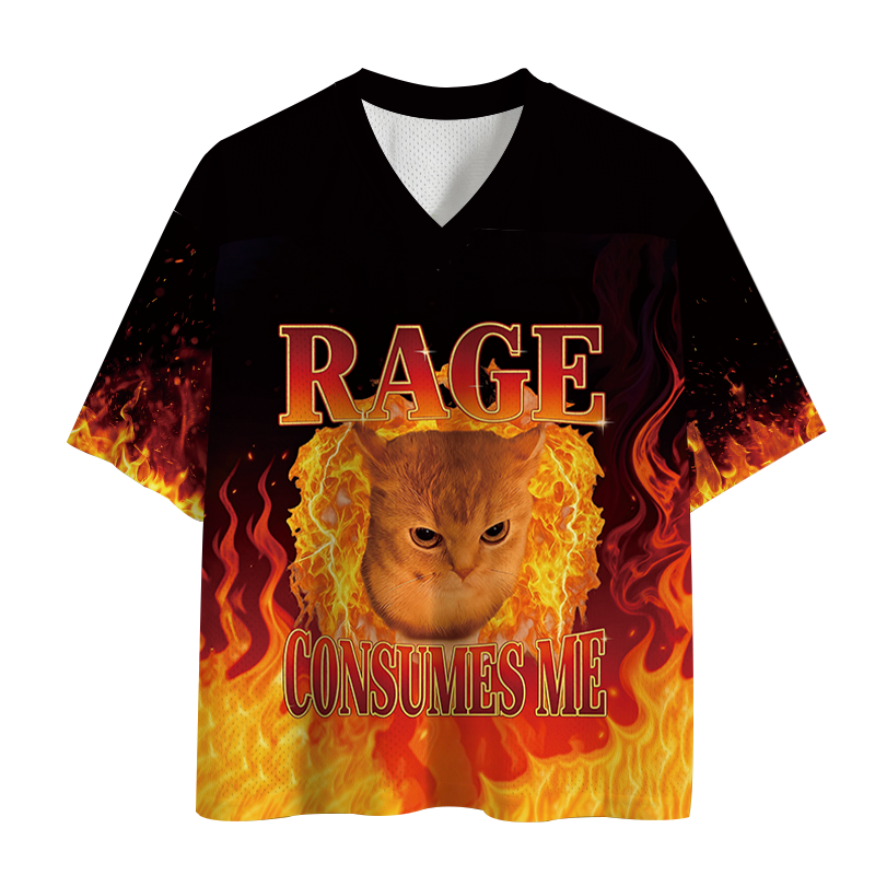 Modecanvas Rage Consumes Me Mesh Jersey-modecanvas