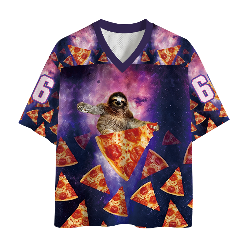 Modecanvas Sloth Pizza Mesh Jersey-modecanvas