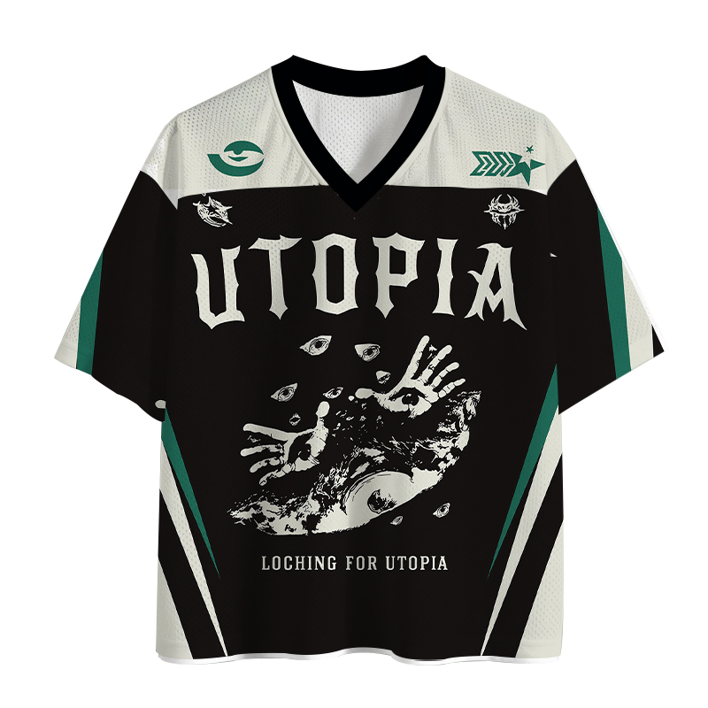 Modecanvas Utopia Vintage Mesh Jersey-modecanvas