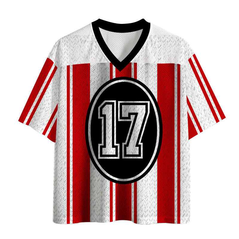 Modecanvas 17 Striped Mesh Jersey-modecanvas