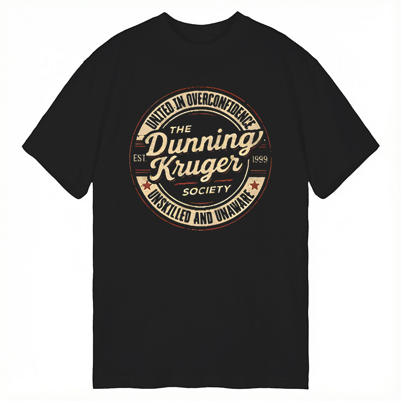 Modecanvas The Dunning-Kruger Society DTG Printing Classic T-Shirt-modecanvas