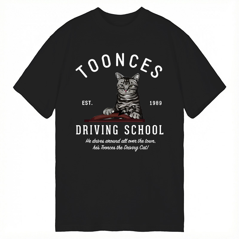 Modecanvas Toonces Driving School DTG Printing Classic T-Shirt-modecanvas