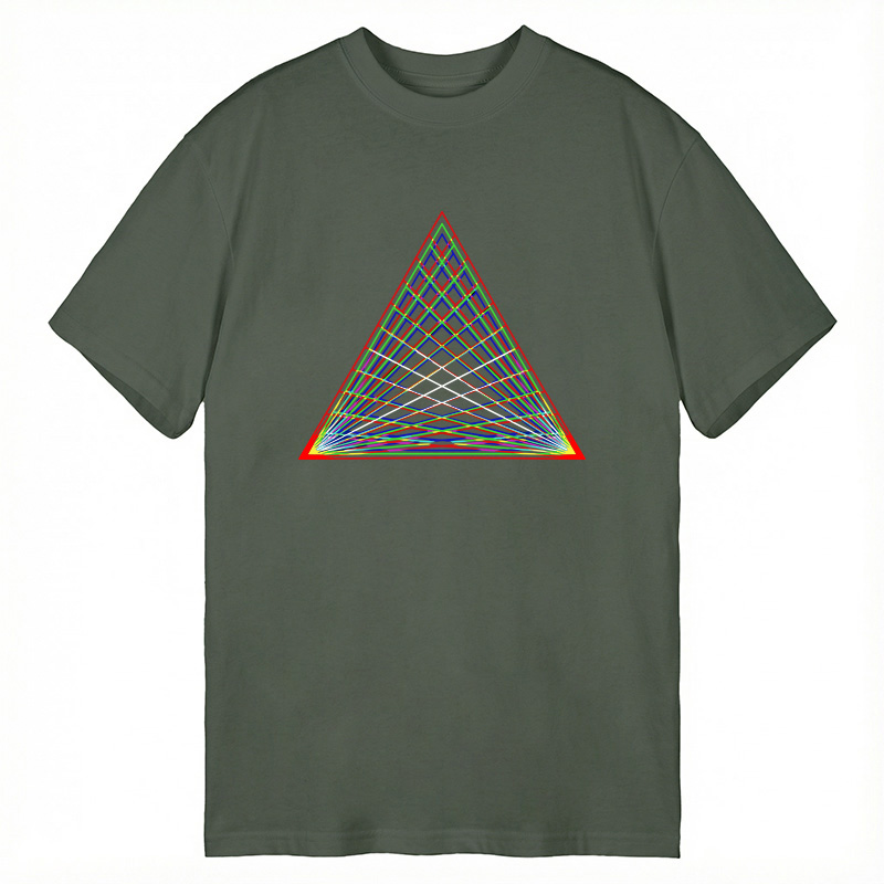 Modecanvas Prismatic Pyramid DTG Printing Classic T-Shirt-modecanvas
