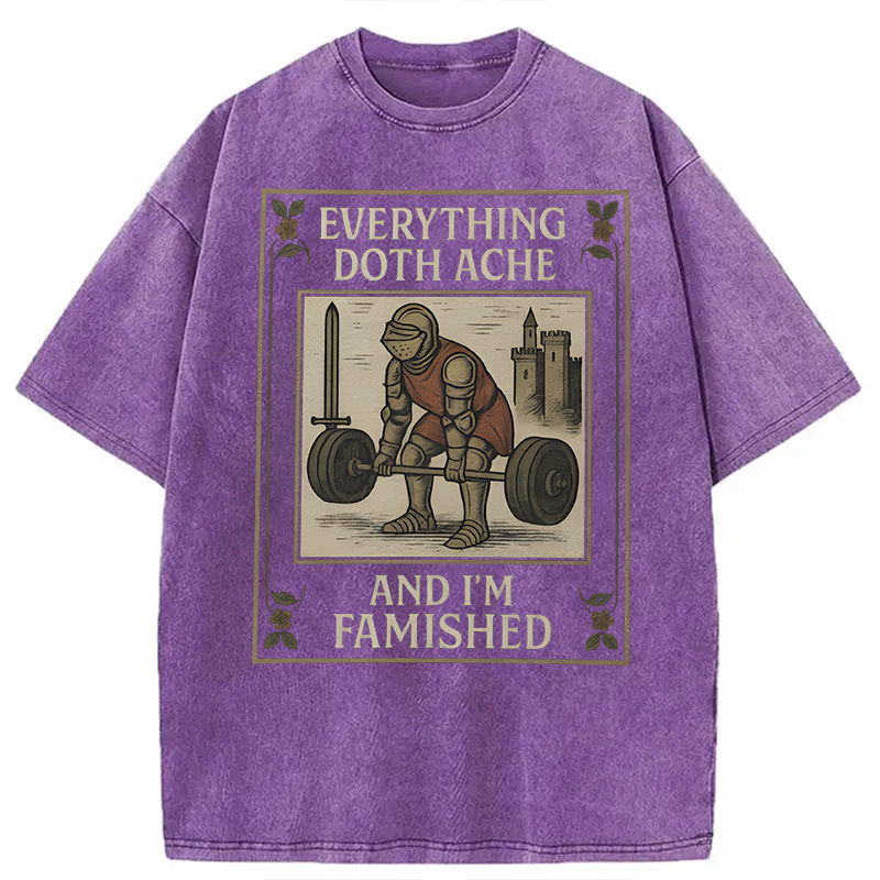 Modecanvas Everything Doth Ache DTG Printing Washed T-Shirt