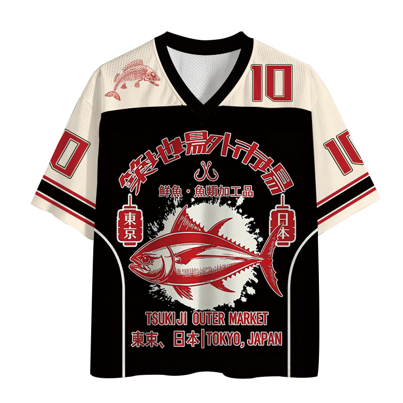 Modecanvas Tsukiji Fish Market Mesh Jersey-modecanvas