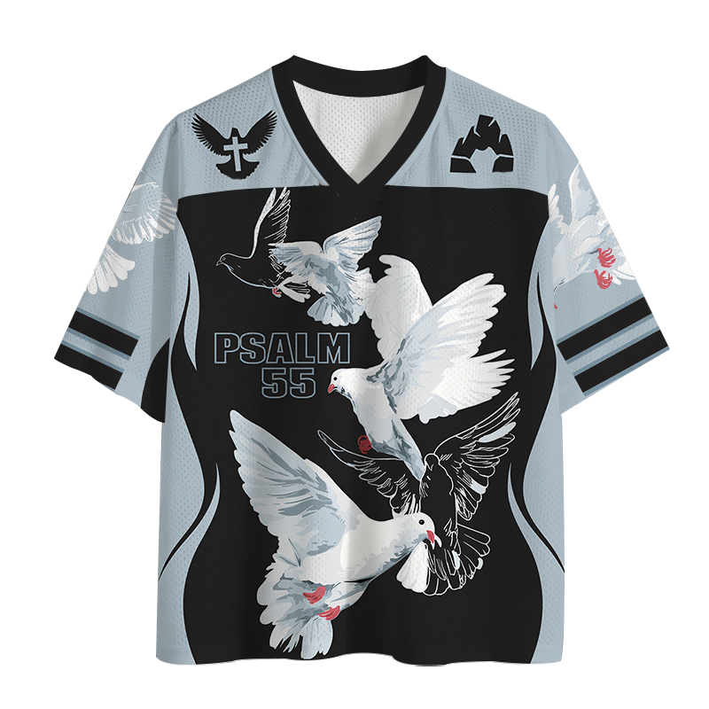 Modecanvas Hope Peace And Love Mesh Jersey-modecanvas