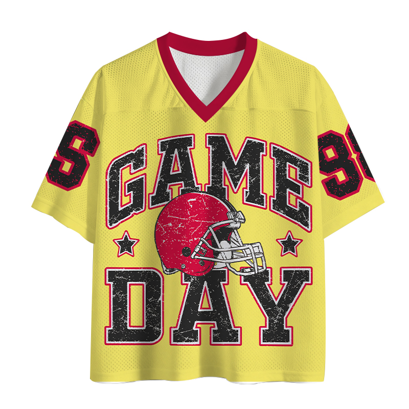 Modecanvas Vintage Game Day Mesh Jersey-modecanvas