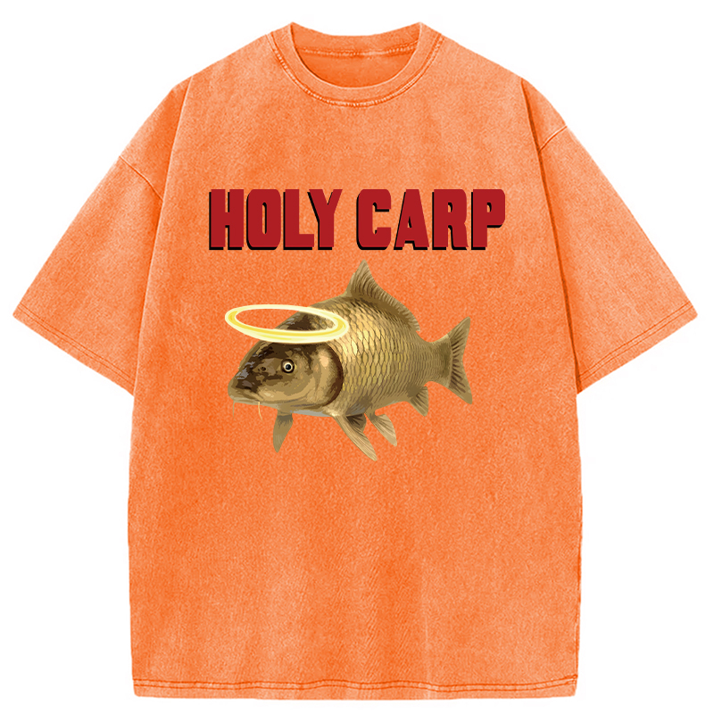 Modecanvas Holy Carp DTG Printing Washed T-Shirt