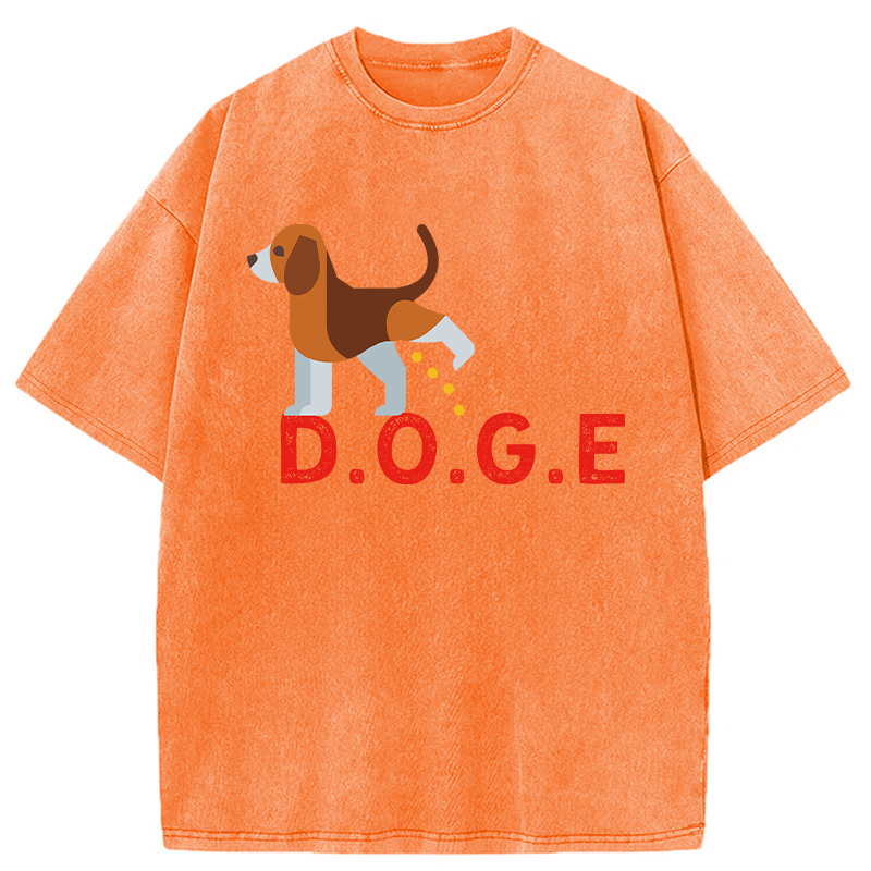Modecanvas Anti DOGE DTG Printing Washed T-Shirt