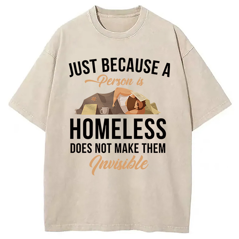 Modecanvas Homelessness Awareness DTG Printing Washed T-Shirt