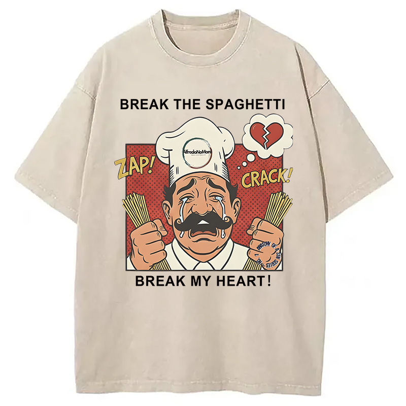 Modecanvas The Spaghetti Snap DTG Printing Washed T-Shirt