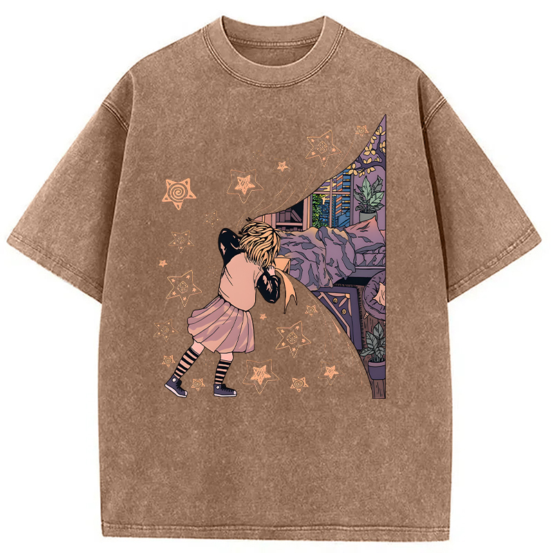 Modecanvas Unveiling Serenity DTG Printing Washed T-Shirt
