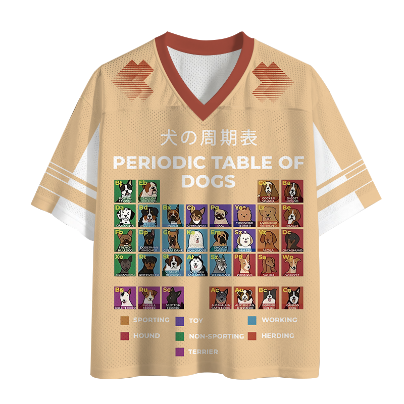 Modecanvas Periodic Table Of Dogs Mesh Jersey-modecanvas