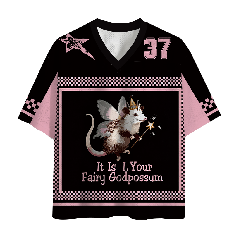 Modecanvas It Is I Your Fairy Godpossum Mesh Jersey-modecanvas