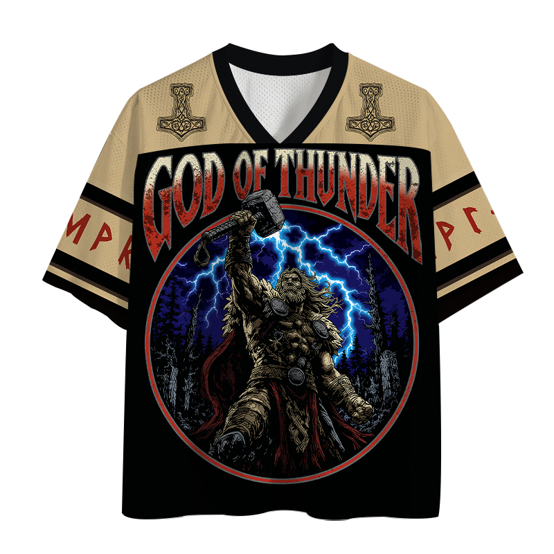 Modecanvas God of Thunder Red Mesh Jersey-modecanvas