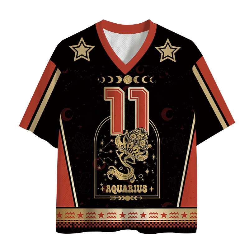 Modecanvas Zodiac Aquarius Under the Stars Mesh Jersey-modecanvas