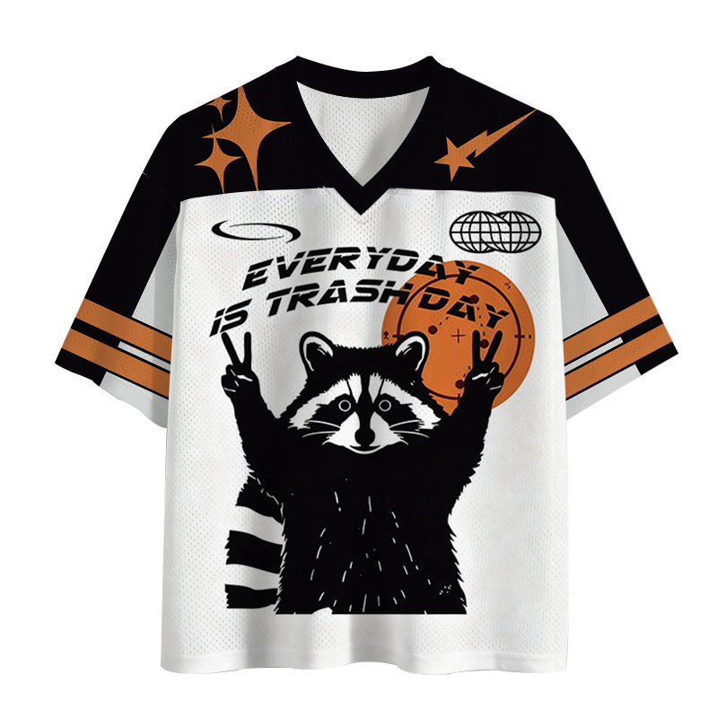 Modecanvas Everyday Is Trash Day Mesh Jersey-modecanvas
