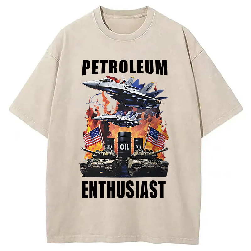 Modecanvas Petroleum Enthusiast Washed T-Shirt-modecanvas