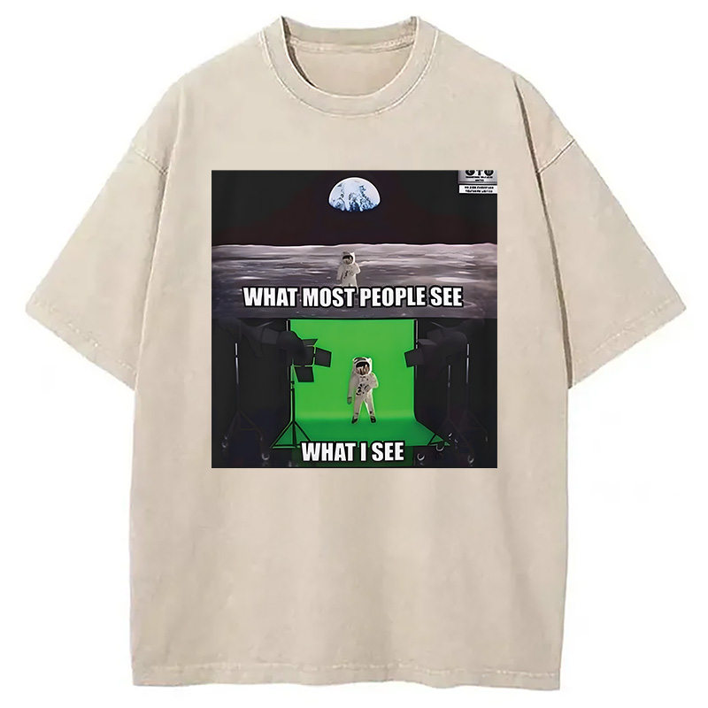 Modecanvas What I See DTG Printing Washed T-Shirt-modecanvas