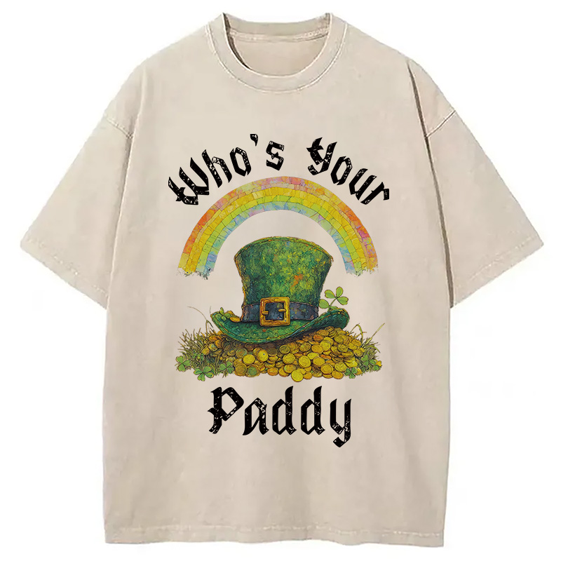 Modecanvas Funny St Patricks Day DTG Printing Washed T-Shirt-modecanvas