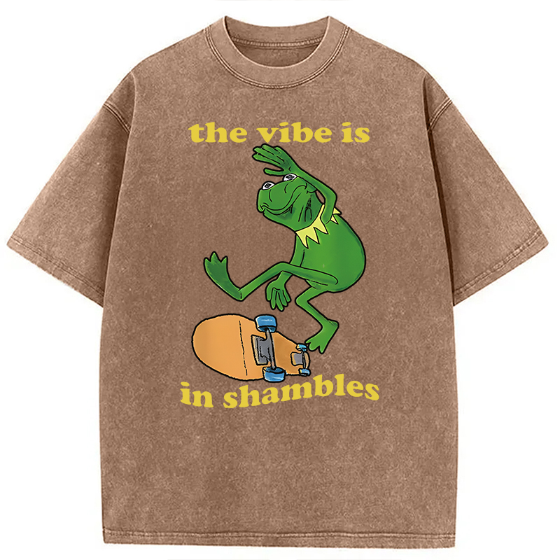Modecanvas Vibe in Shambles DTG Printing Washed T-Shirt-modecanvas