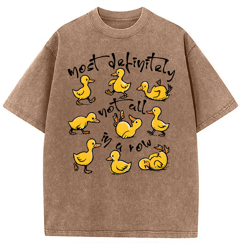 Modecanvas Most Definitely Not All in a Row DTG Printing Washed T-Shirt