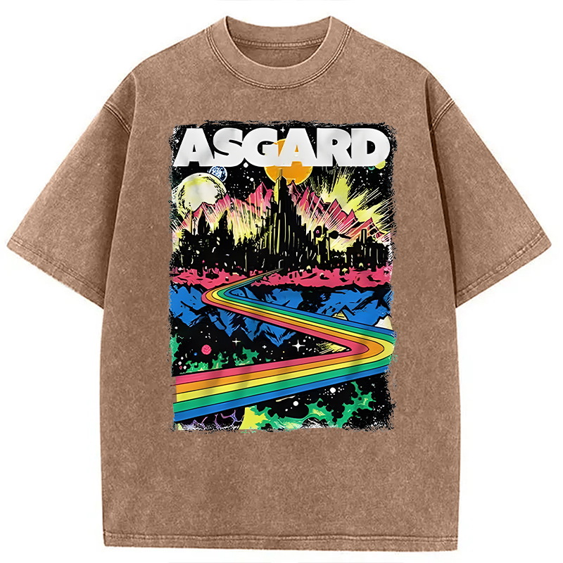 Modecanvas Home of the Gods DTG Printing Washed T-Shirt