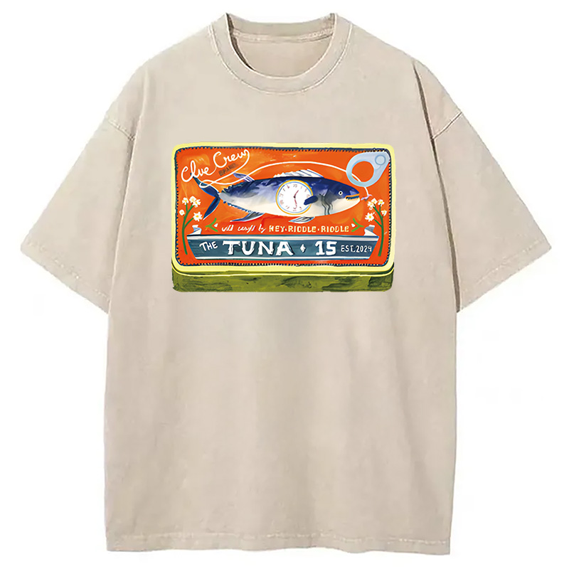 Modecanvas The Tuna 15 DTG Printing Washed T-Shirt